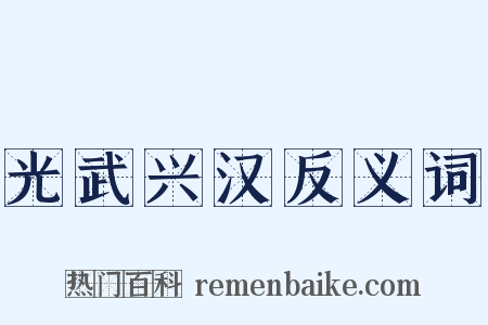 光武兴汉反义词是什么意思的图片